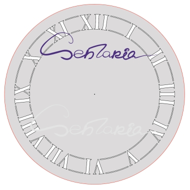 Трафарет - Римские часы 02