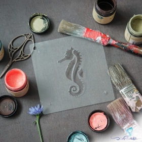 Трафарет - Морской конек Трафарет - Морской конек